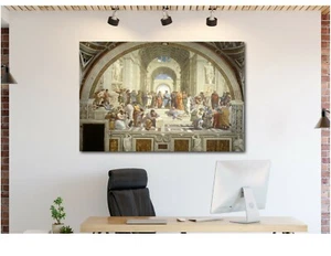 La Escuela de Atenas por Rafael Lona Impresiones Envolvidas Galería Arte de Pared ENMARCADO - Imagen 1 de 5