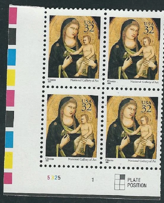 Scott # 3003... 32 Cent... Christmas... Plate Block - Image 1 of 1