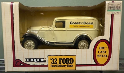 ERTL 1:25 Scale Coast to Coast 1932 Ford Panel Delivery Die Cast Coin Bank - Image 1 of 3