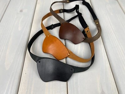 Leather Eye Patch, Eye Patch, Man Eye Patch, Woman Eye Patch - Image 1 of 4