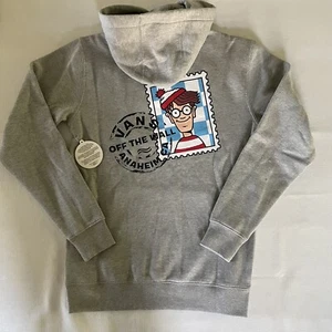 Vans Where Is Waldo Mens Small Sweatshirt Gray Long Sleeve Pullover Hoodie - Picture 1 of 7