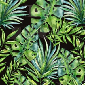 Summer Green Palm Leaves Capri Super SOFT Leggings Tropical OS TC Plus rts - Picture 1 of 2