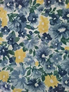 Westpoint Stevens One (1) Standard Trapuntato Sham Blu Navy Giallo Verde Floreale - Foto 1 di 4