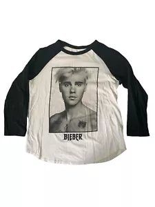 T-shirt manica lunga media Justin Bieber grafica Sorry Purpose Tour - Foto 1 di 6