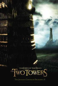 LORD OF THE RINGS: THE TWO TOWERS Movie POSTER 27x40 D Elijah Wood Ian McKellen - Picture 1 of 1