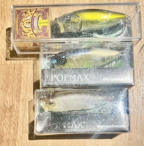 Megabass PopMax JDM (Lot Of 3) Topwater Poppers, Bass, New! Free Shipping! NWT! - Picture 1 of 12