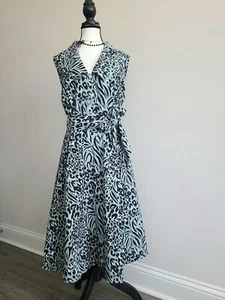 Vestido de popelina estampado animal verde talla 12 - Imagen 1 de 8