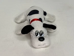 Tonka Pound Welpen Welpe Plüsch 7 1/2 Zoll weiß mit schwarzen Punkten rotes Halsband 1986 - Bild 1 von 10
