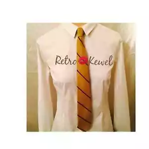 Vintage Tie Dacron Yellow and Black Tie - Picture 1 of 2