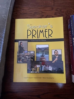 THE SPEAKER'S PRIMER CUSTOMIZED FOR CSULA By Joseph M. Valenzano - Image 1 of 4