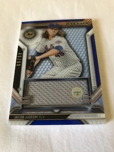Camiseta deportiva usada de Jacob DeGrom para juegos Topps Strata 2016 #48/99 artículo extremadamente raro - Imagen 1 de 11