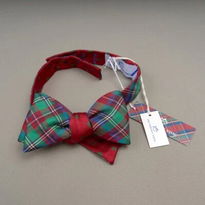 Southern Tide Silk Bow Tie Carolina Tartan Plaid Pre-Tied Christmas NWT - Image 1 of 4
