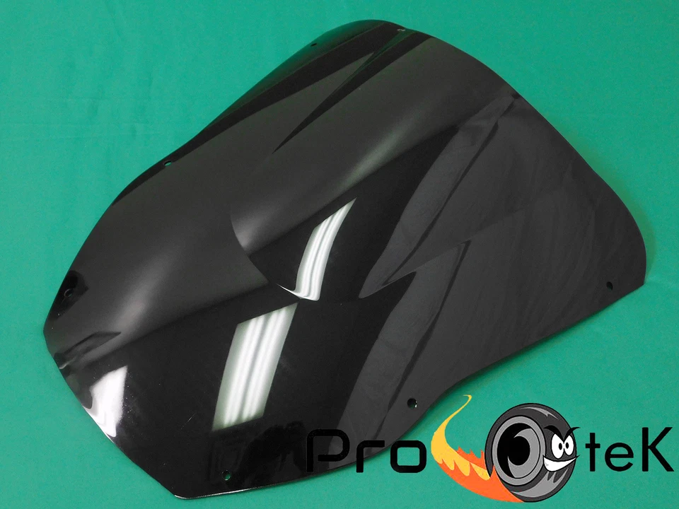 00-2001 Kawasaki Ninja ZX12R ABS Smoke Black Double Bubble Windscreen Windshield - Image 1 of 2