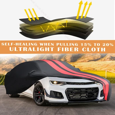 Capa de carro interna elástica cetim preta/cama para Chevrolet Camaro - Imagem 1 de 4