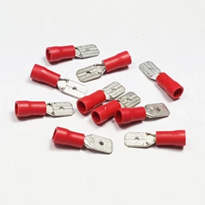 Isolierter Stecker Rot Spaten Lasche Terminal Verbinder Klemmen Crimp Elektro - Bild 1 von 13