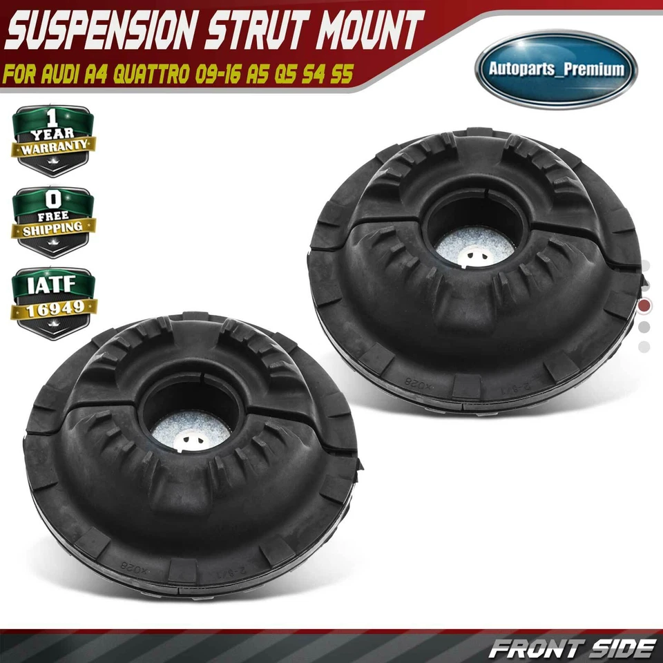 2x Front Left & RH Suspension Strut Mount for Audi A4 Quattro 09-16 A5 Q5 S4 S5 - Image 1 of 4