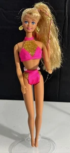 1996 Splash N Color Barbie Doll #16169 Pink & Gold Bikini Earring Tinsel Hair - Picture 1 of 7