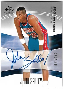 2004-05 SP Game Used SIGnificance John Salley /100 #SIG-JO Auto Pistons - Picture 1 of 2