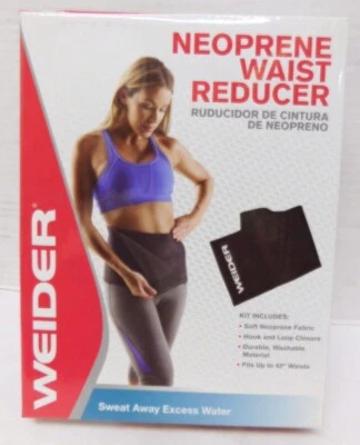 Reductor de cintura de neopreno Weider se adapta a cintura de hasta 42"   Foto 1 de 3