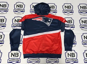 New England Patriots Team Zip Hoodie Size Medium Brady Edleman Bellichek - Picture 1 of 2