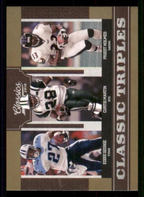 2010 Classics Triples Gold #9 Eddie George/Curtis Martin/Priest Holmes /100 - Image 1 of 2
