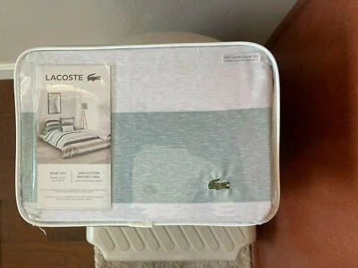 Juego de edredón Lacoste 100 % algodón nuevo en paquete, elige la talla Foto 1 de 4