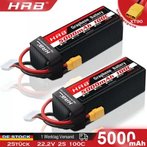 2Stück 22,2V 6S 5000mAh LiPo Akku XT90 für RC Autos, Flugzeuge, und Hubschrauber - Bild 1 von 6