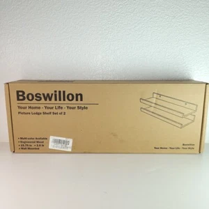 Boswillon Schweberegal Wandmontage 2er Set, modern weiß - Bild 1 von 4