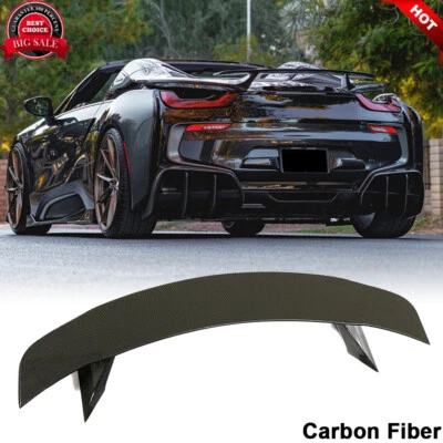 For BMW I8 Coupe 2014-2018 REAL CARBON FIBER Rear Trunk Spoiler Sport Wing Lip - Image 1 of 4