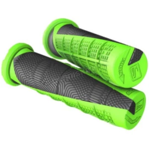 Scott Duece Thumb ATV Grips Neon Green Grey Raptor YFZ Warrior Blaster Banshee - Picture 1 of 3