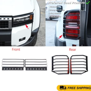 4PCS Front & Rear Light Guards Protectors Black For Toyota Land Cruiser 2024+ - Picture 1 of 20