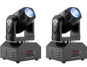 2 Mini Stage Lighting Beam LED Moving Head DMX Spotlight RGBW Party Light - Picture 1 of 7