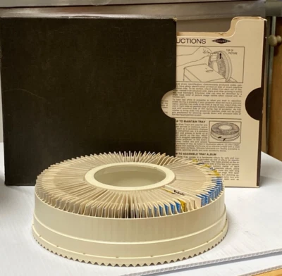 1964 VTG-GAF Sawyer's Rotatory Slide Tray Fits 100 Slides w/Box and 95 Slides - Image 1 of 4