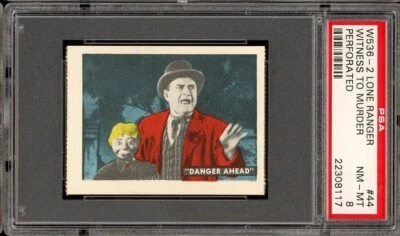 1950-60 W536-2 Lone Ranger Perforated #44 Witness To Murder PSA 8 - Image 1 of 2