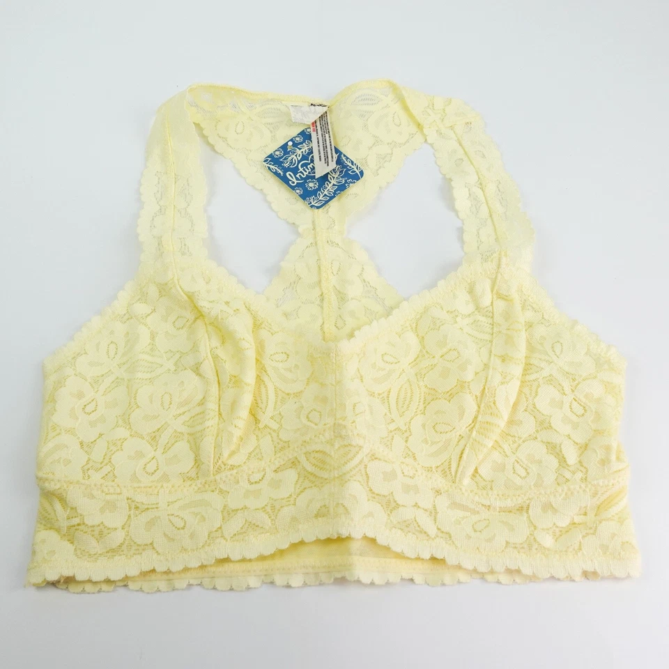 People Galloon Racerback Bralette Size XS in Shade Lemon Water Ice