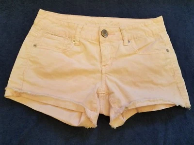 Bermuda jeans AMERICAN EAGLE OUTFITTERS ROSA VELUDO CORTADO Tamanho 0 - Imagem 1 de 4