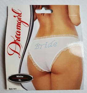 BRIDE PANTIES BY DREAMGIRL - WHITE SIZE XL NEW IN PACK: STYLE 1411 - Picture 1 of 2