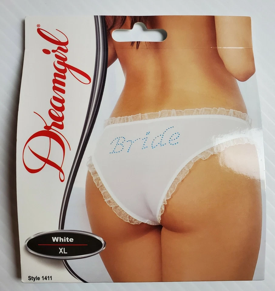 BRIDE PANTIES BY DREAMGIRL - WHITE SIZE XL NEW IN PACK: STYLE 1411  - Image 1 of 2
