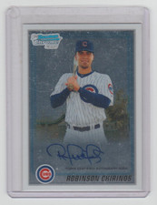 ROBINSON CHIRINOS Cubs 2010 Bowman Chrome Prospects Autograph SP RC ON CARD AUTO