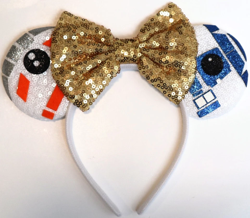 BB-8 R2D2 Star Wars Orejas de Minnie Mouse Disney, Star Wars Droide Mickey MinnieEars  Foto 1 de 1