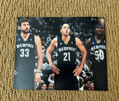 Foto autografiada firmada por Zach Randolph de 8x10 Memphis Grizzles Foto 1 de 2