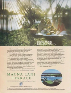 1982 Mauna Lani Terrasse: Ihr Traum wartet Vintage Druck Anzeige - Bild 1 von 1