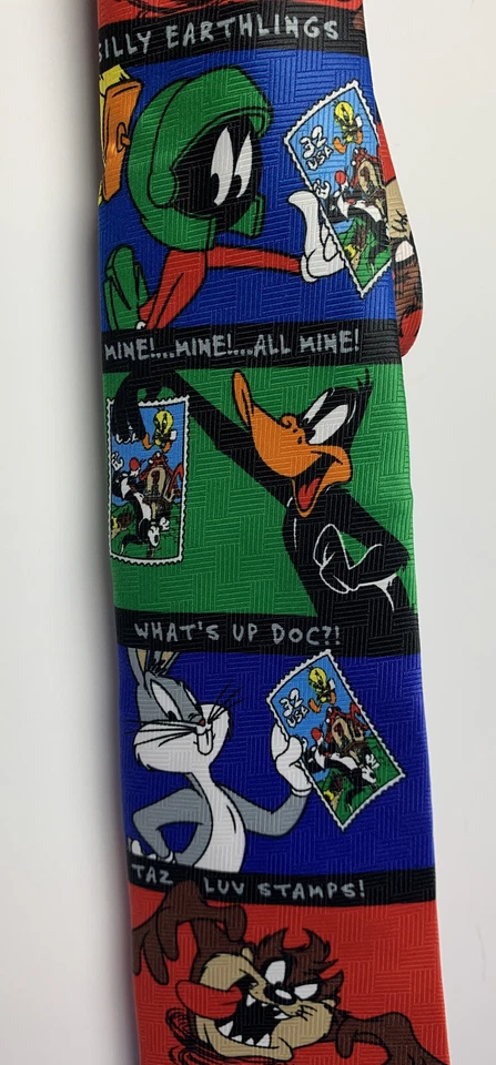 Looney Tunes Stamp Collection Warner Brothers 1997 Neck Tie Bugs Bunny