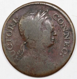 1785 1c 2.1-A.1 Roman Head Connecticut Colonial Copper Coin - Picture 1 of 2