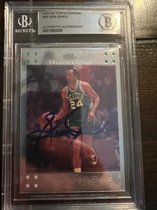 Sam Jones HOF firmato 2007-08 Topps Chrome #56 rigido firmato HOF raro! - Foto 1 di 1