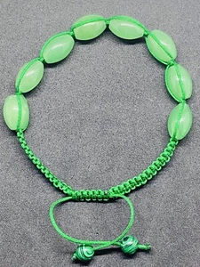 Pulsera Natural Verde Piedra Preciosa Ágata Hecho a Mano Alta Calidad Ajustable - Imagen 1 de 12