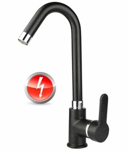 Niederdruck Granit schwarz Swan Waschtisch Armatur Einhandmischer Waschbecken - Bild 1 von 1