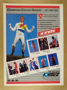 1987 Dainese Motorcycle Leathers Riding Suits vintage print Ad - Picture 1 of 1