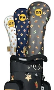 Super Mario Bros Golf Headcover 3pc Set Driver/FW/UT Nintendo Official - Picture 1 of 11