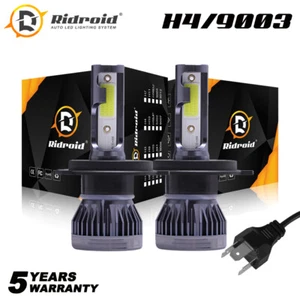 2x H4 9003 HB2 6000K Super White CSP LED Headlight Bulb Kit High Low Beam HB2 - Picture 1 of 12